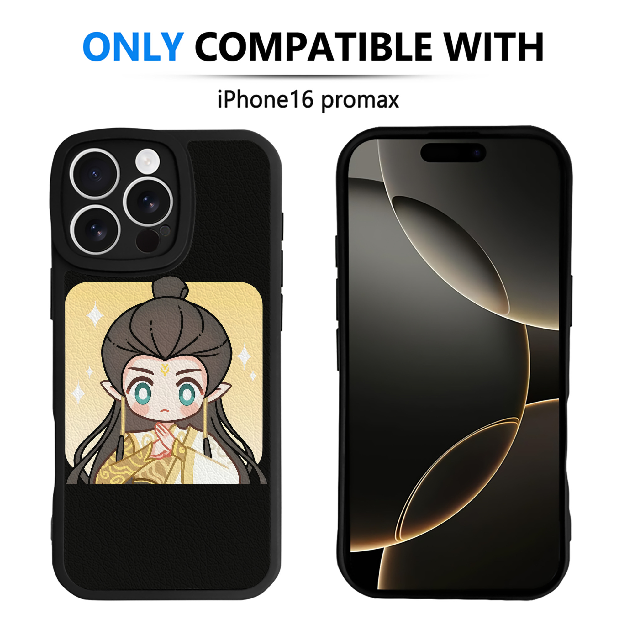 （画像用） Ne Zha 2 ナタ 魔童の大暴れ 【iPhone 16シリーズ対応】シリコンスマホケース（レザー調） 材質：シリコン